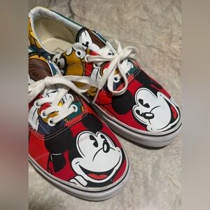 Vans Red Mickey Mouse Sneakers for Men